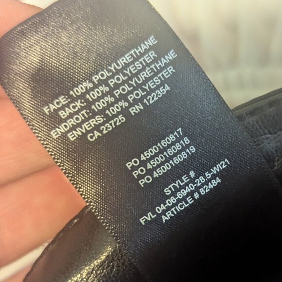 Aritzia Wilfred Melina Faux Leather Pants High Rise Straight Leg Minimal Vegan - Picture 7 of 10